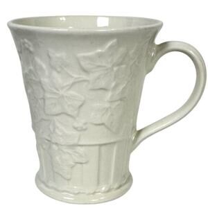 Wedgwood 1996 White Earthenware England Embossed Classic Garden Coffee Cup-NEW!